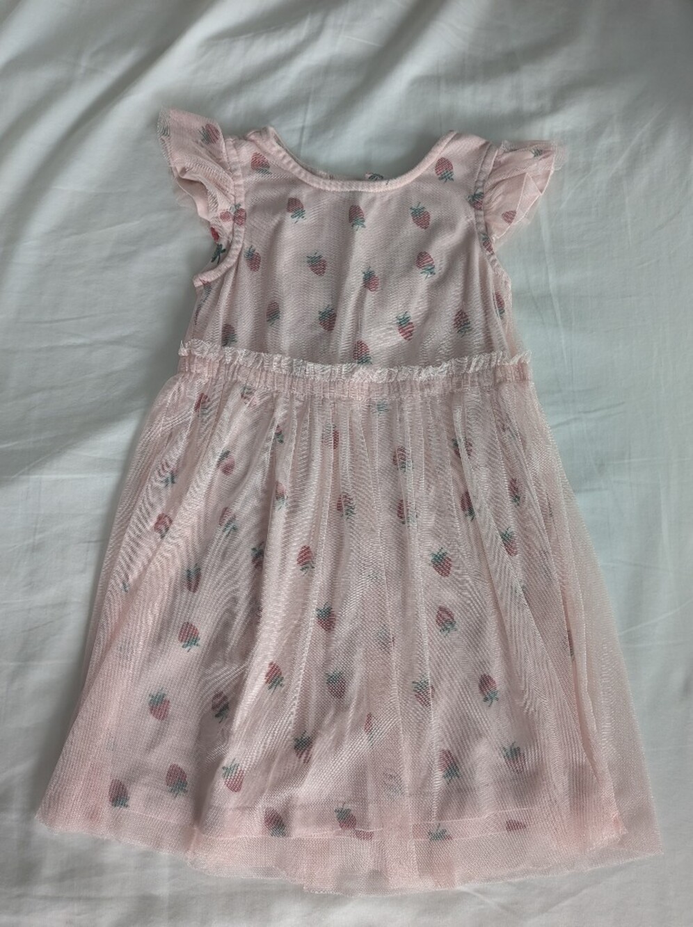 Hanna Andersson Pink Strawberry Tulle Dress, Size 4